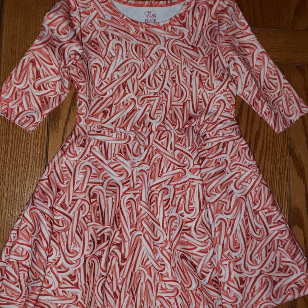Girls candy cane photo real dress
